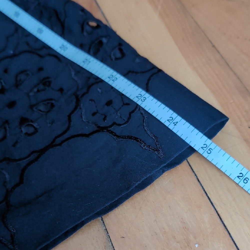 Jessica Black A-Line Skirt with Floral Embroidery - Picture 10 of 11